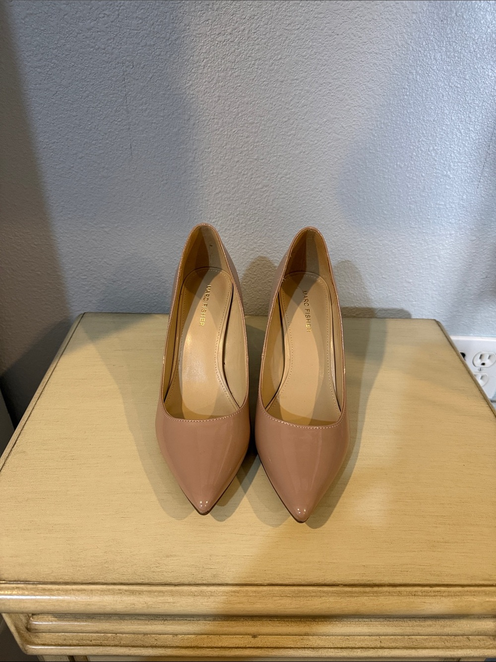 Marc Fisher Blush Patent Pointed-Toe Pumps